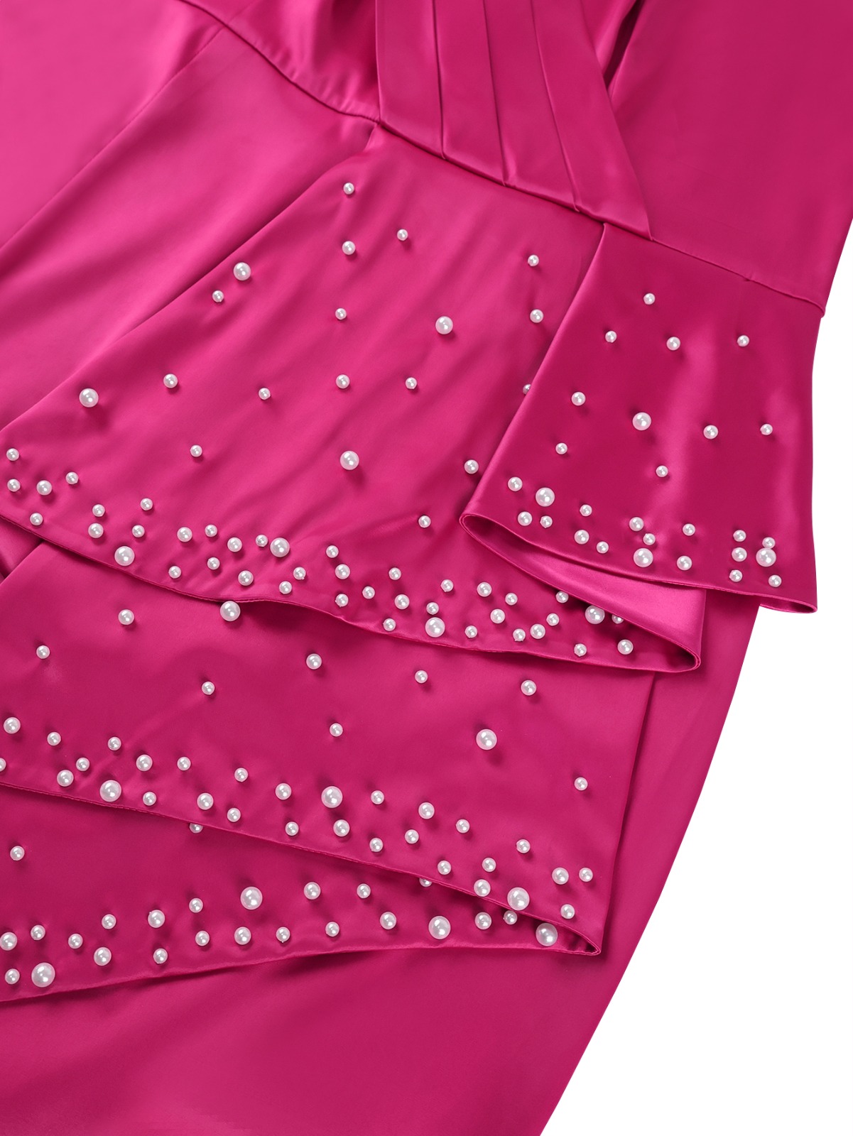 Elegant Fuchsia Midi Dress - Image 4