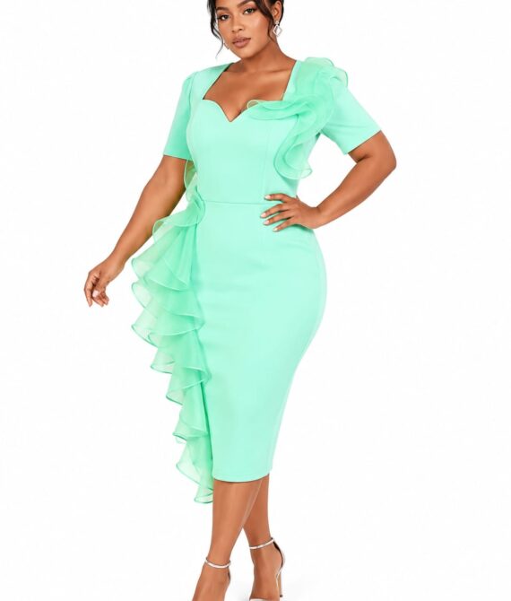 Mint Green Ruffle Dress