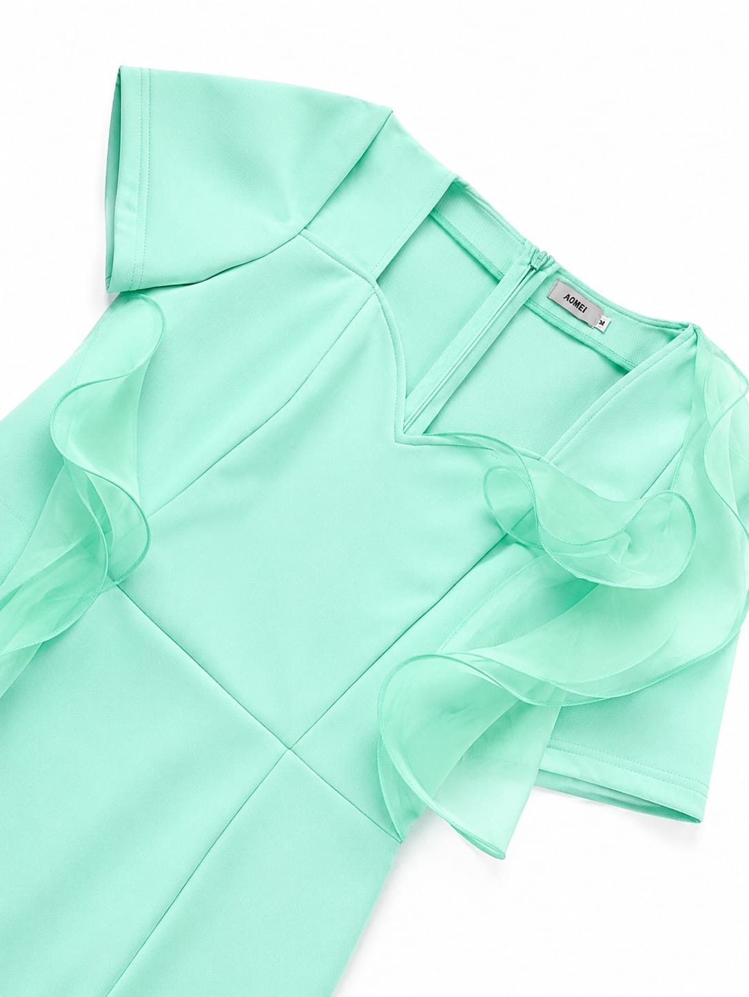 Mint Green Ruffle Dress - Image 2